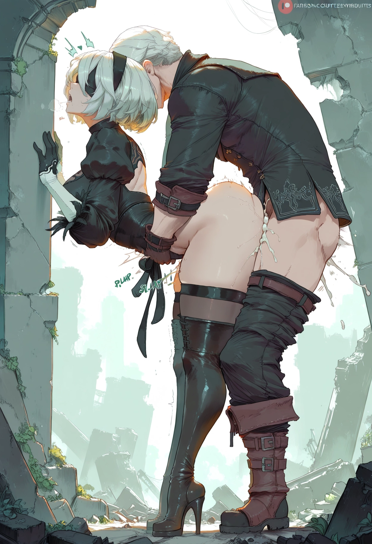 yorha no. 2 type b, 1girl, yorha no. 9 type s, high heels, sex, 1boy · Yamete.gg