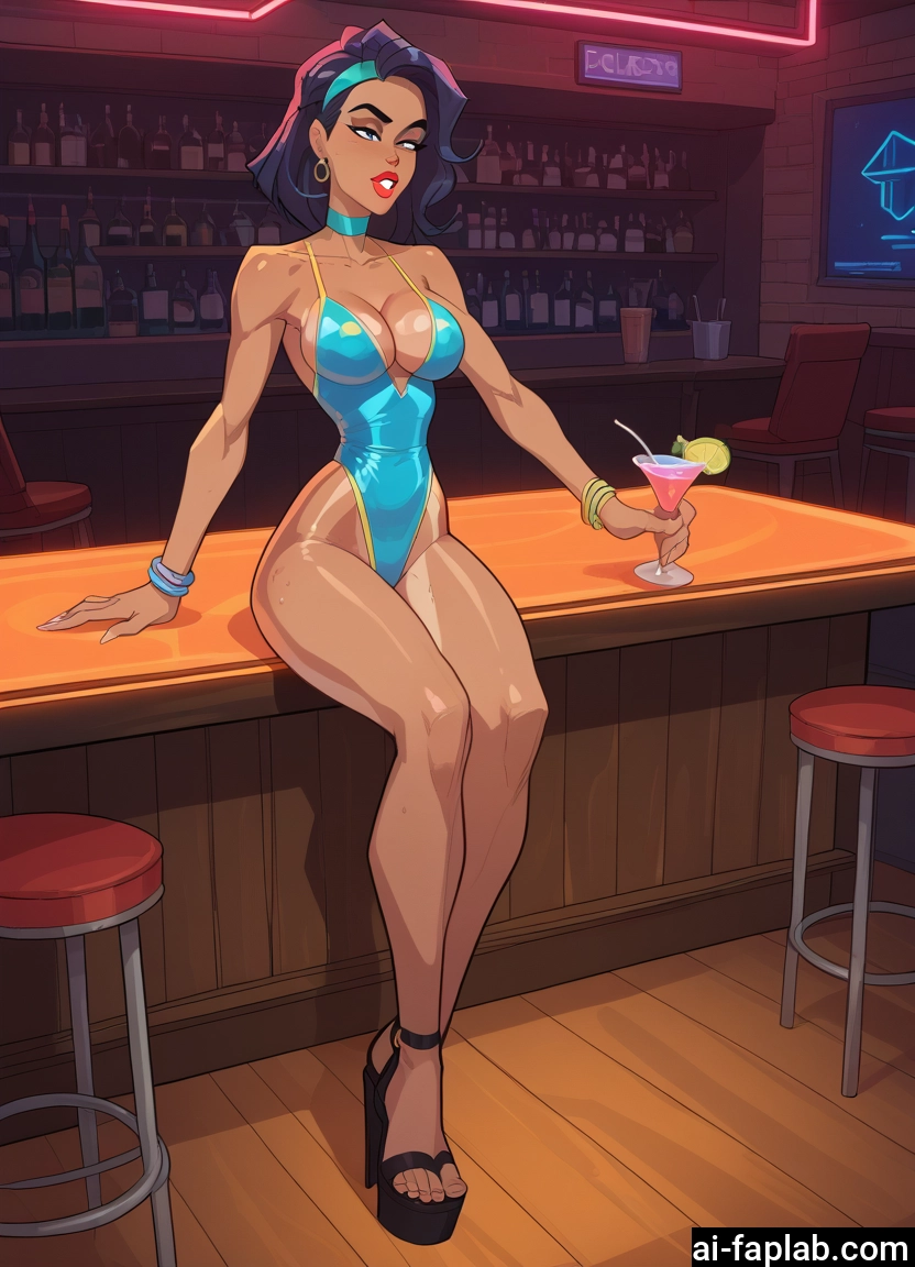 1girl, breasts, jewelry, dark skin, dark-skinned female, earrings · Yamete.gg