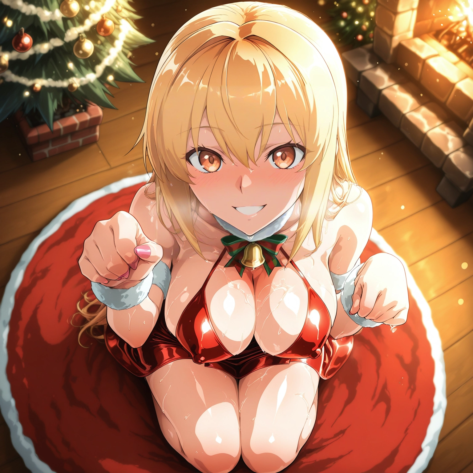 breasts, 1girl, blonde hair, long hair, smile, solo · Yamete.gg