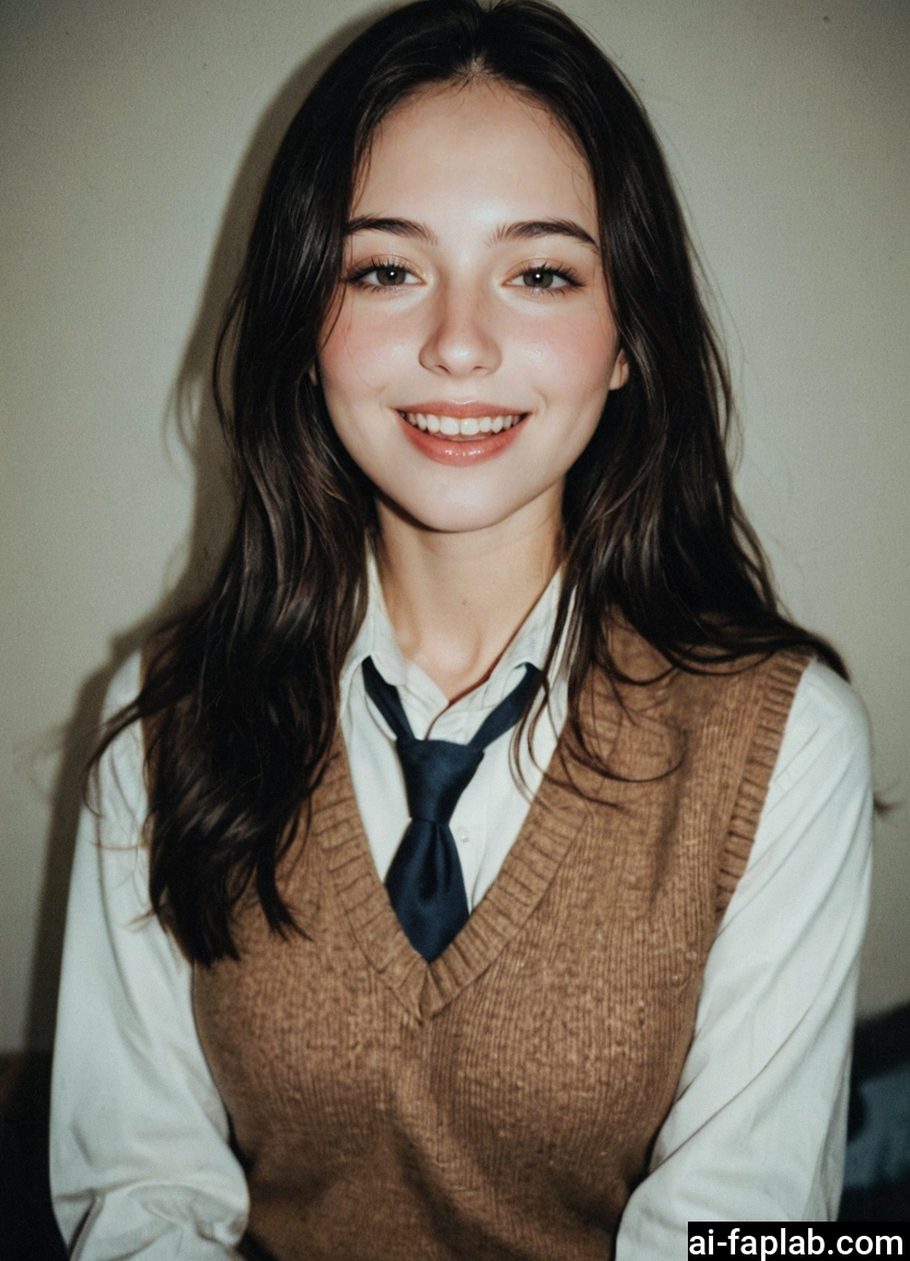 1girl, solo, smile, necktie, looking at viewer, school uniform · Yamete.gg