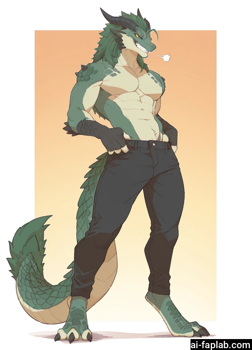bara, furry, 1boy, male focus, pectorals, horns · Yamete.gg