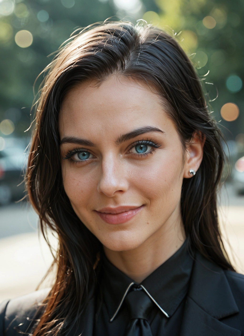 1girl, solo, jewelry, blue eyes, earrings, long hair · Yamete.gg