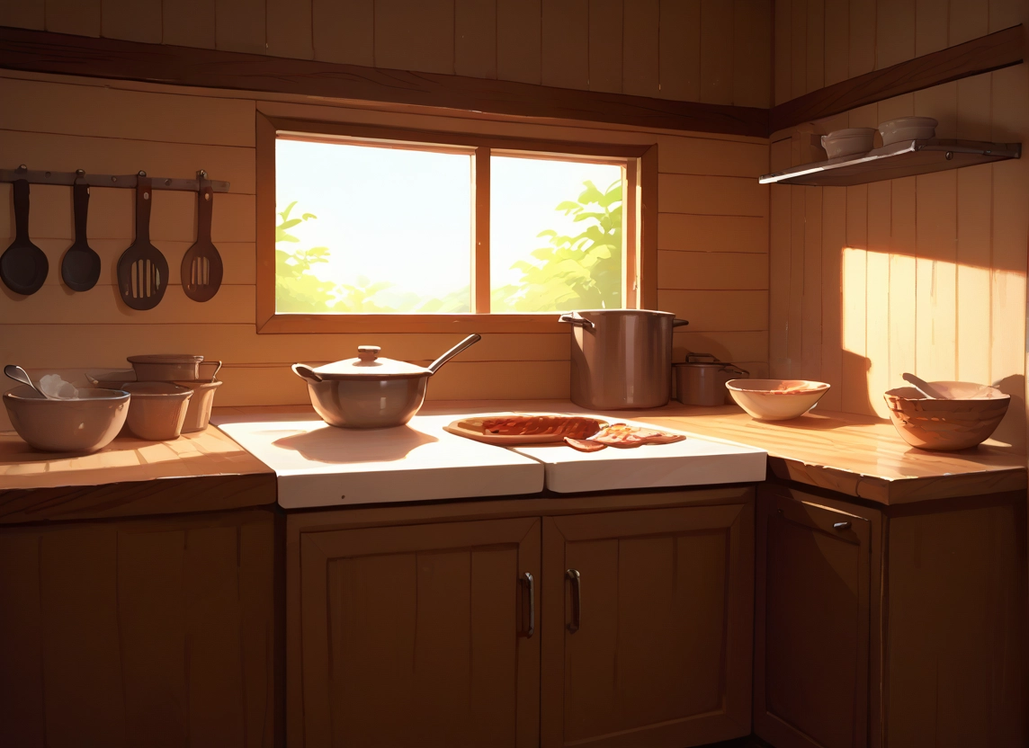 no humans, window, kitchen, indoors, scenery, stove · Yamete.gg