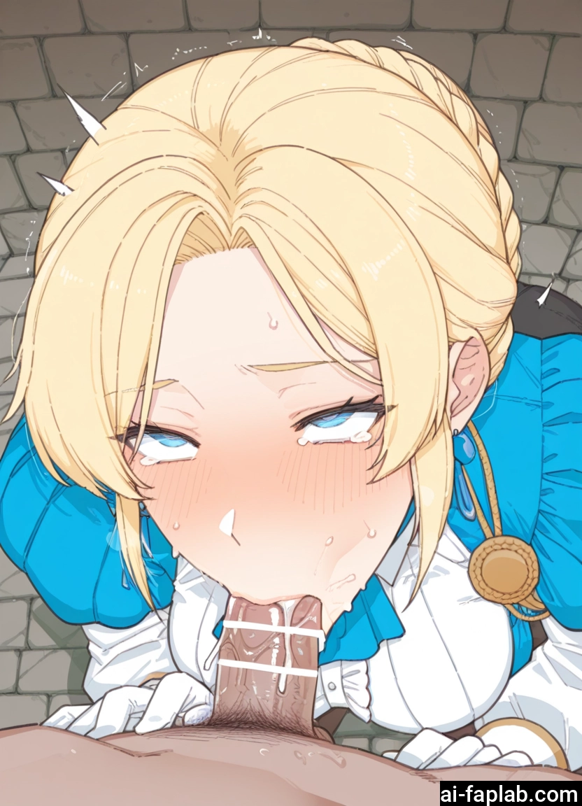 1girl, penis, blonde hair, oral, fellatio, hetero · Yamete.gg