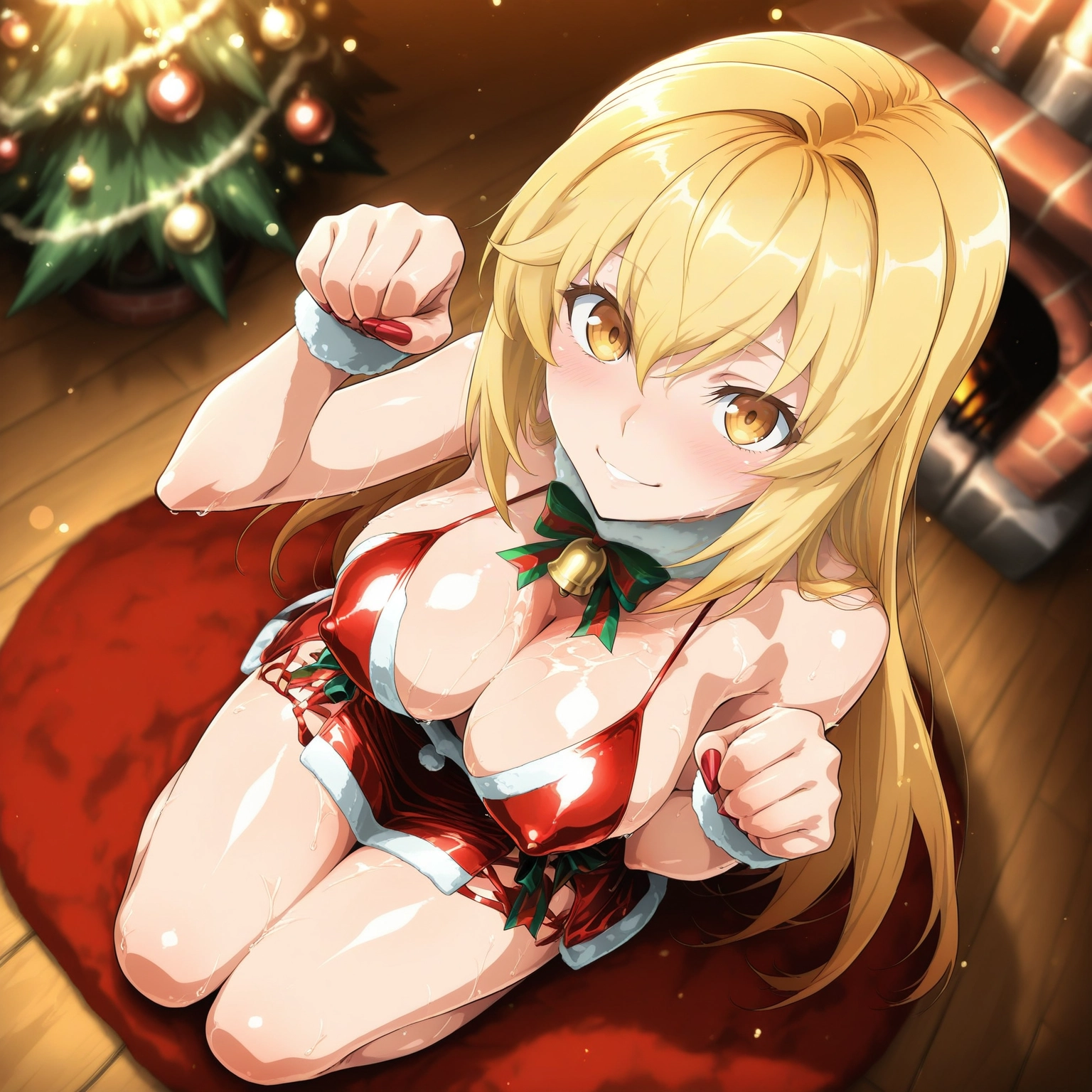 1girl, breasts, blonde hair, long hair, solo, smile · Yamete.gg
