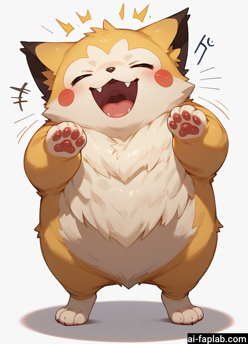 open mouth, closed eyes, solo, fangs, standing, no humans · Yamete.gg