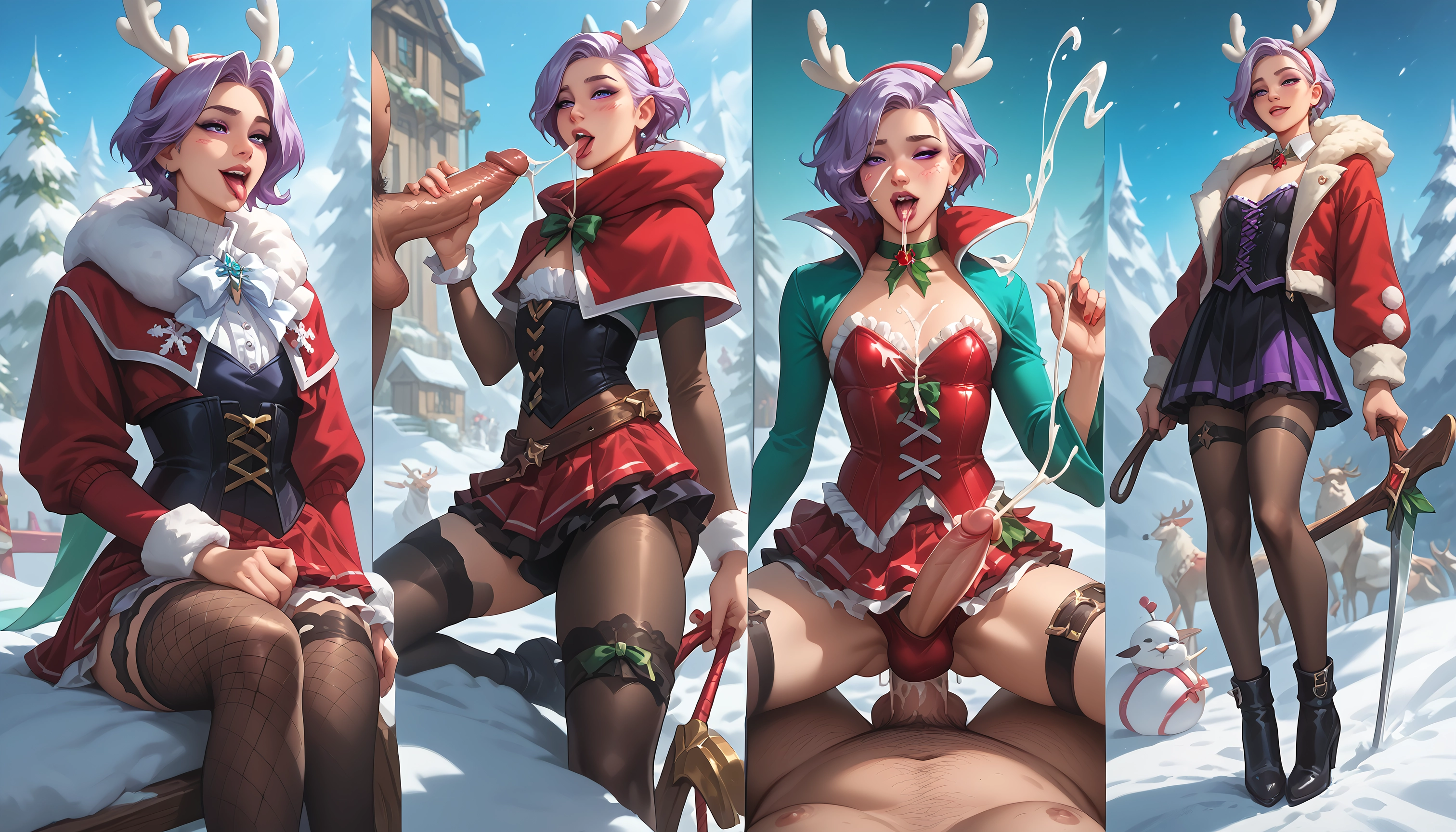 yaoi, futanari, penis, cum, thighhighs, ejaculation · Yamete.gg