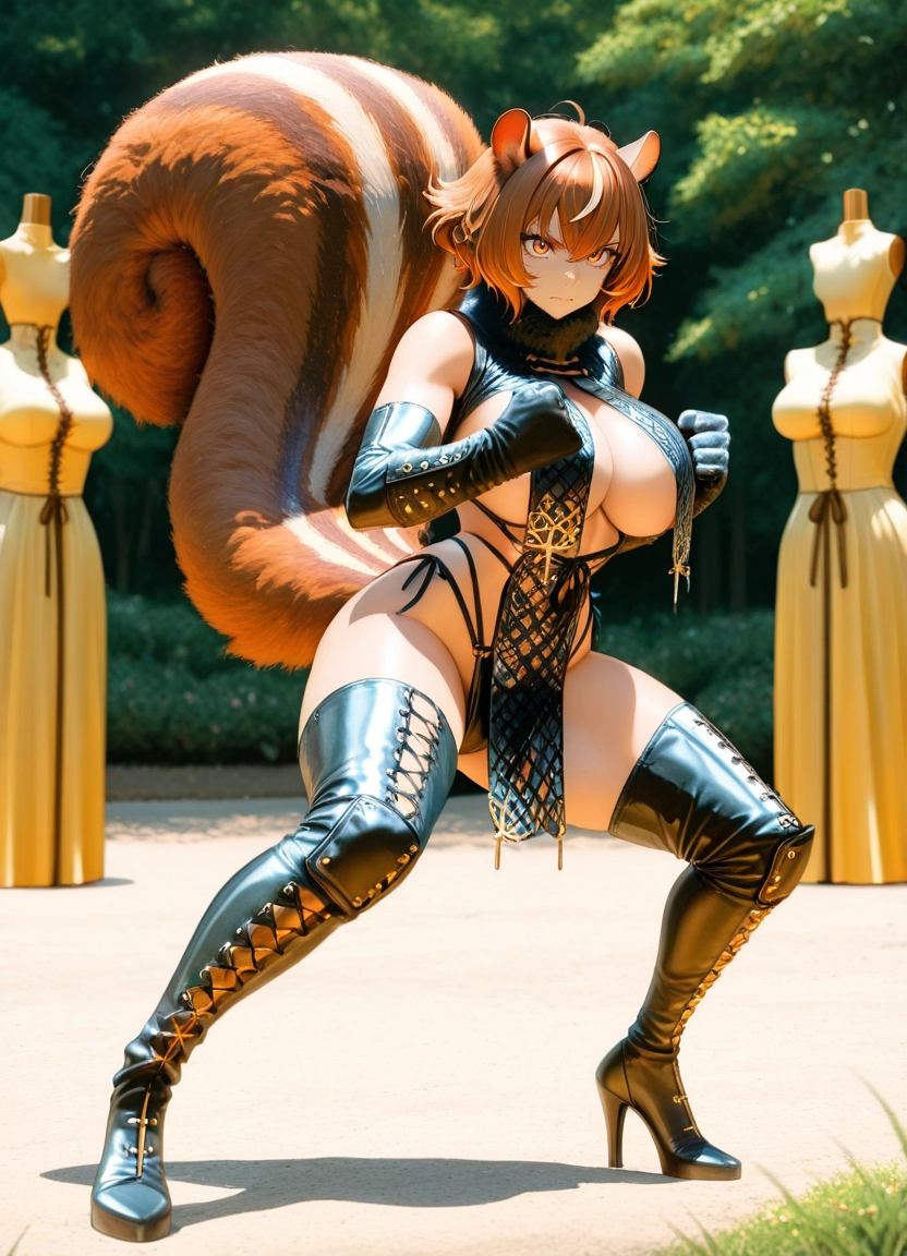 1girl, breasts, squirrel ears, squirrel tail, animal ears, squirrel girl · Yamete.gg