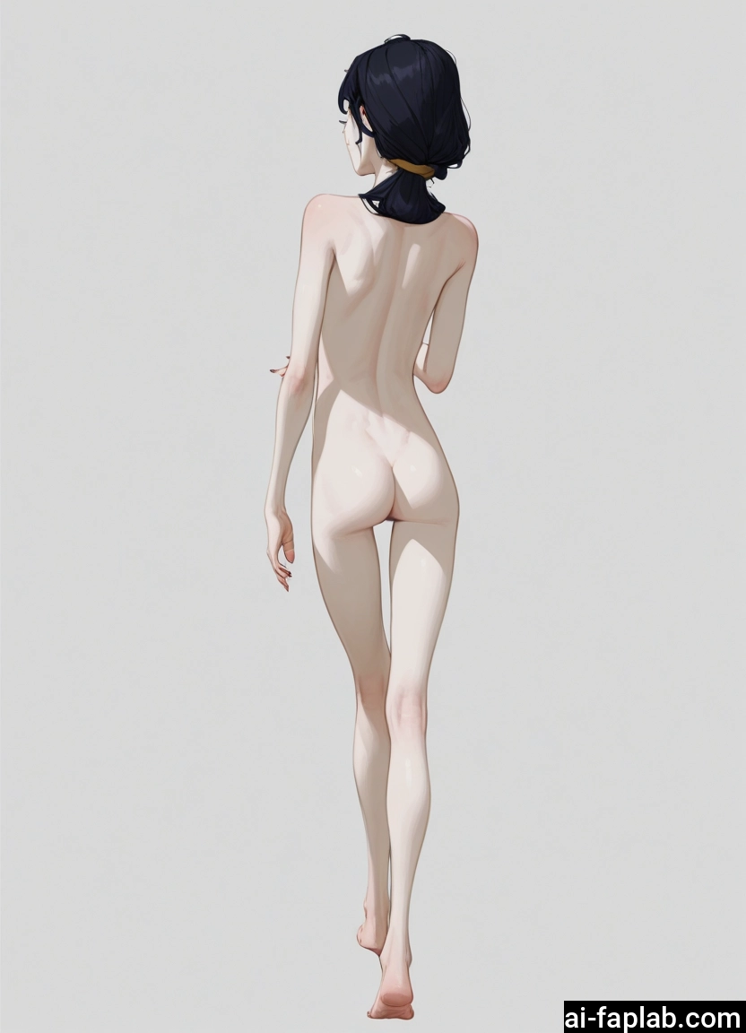 1girl, ass, nude, solo, black hair, from behind · Yamete.gg