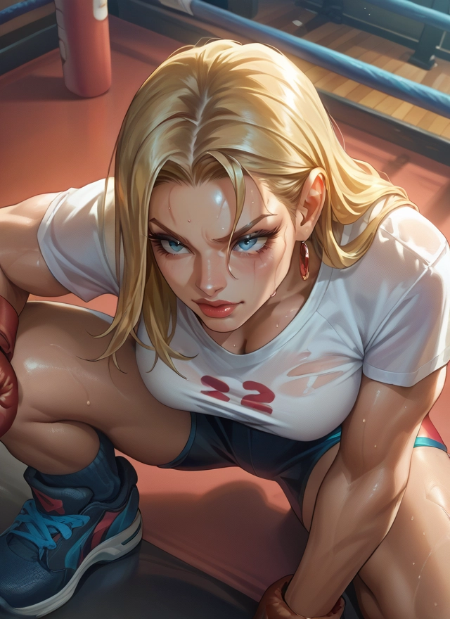 1girl, blonde hair, breasts, jewelry, earrings, blue eyes · Yamete.gg