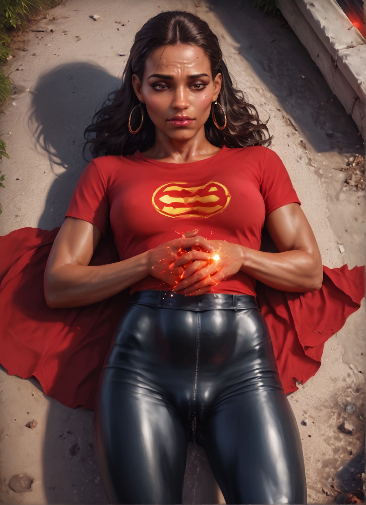 1girl, solo, jewelry, earrings, shirt, hoop earrings · Yamete.gg