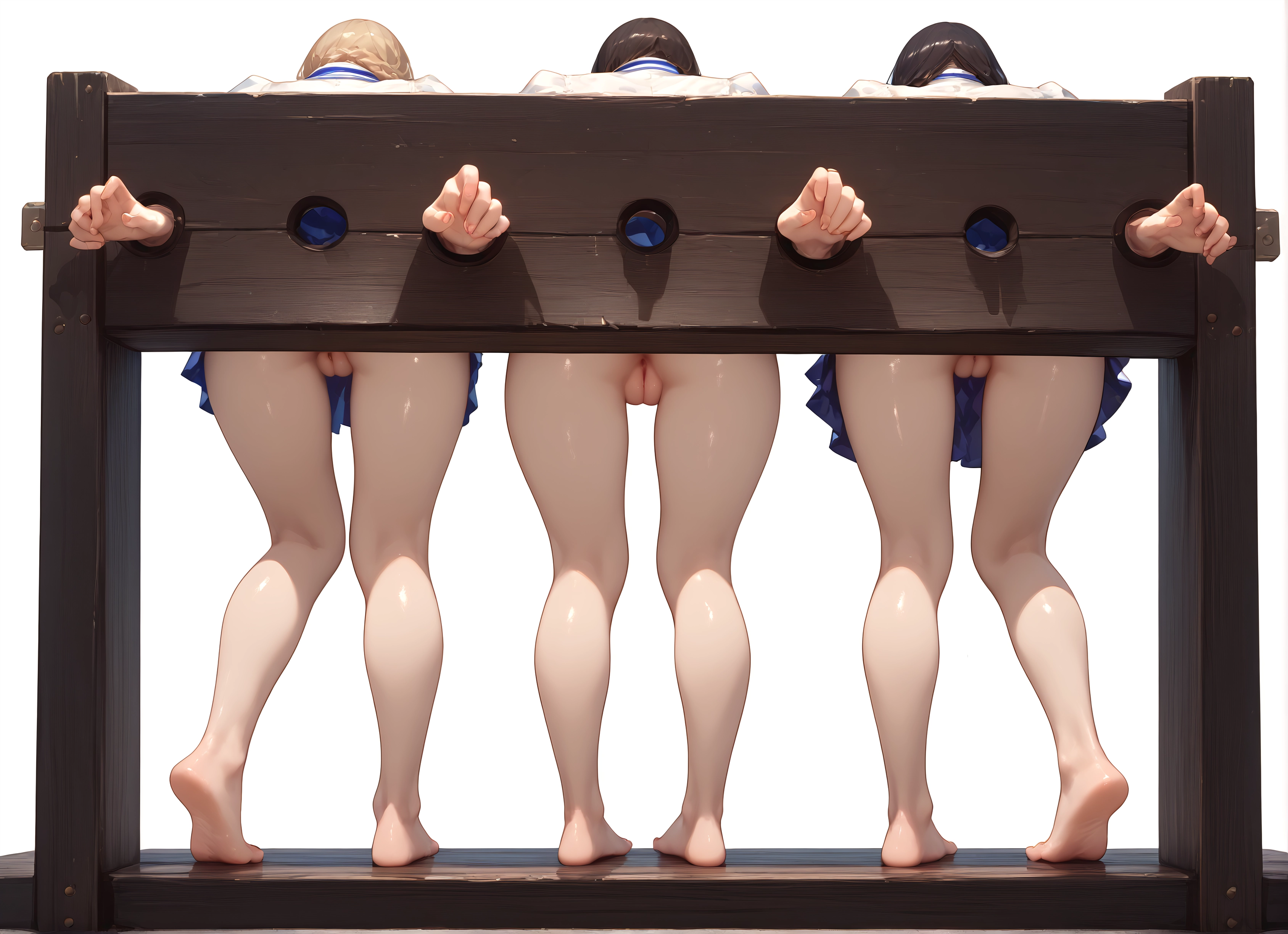 multiple girls, pussy, ass, barefoot, 3girls, bdsm · Yamete.gg