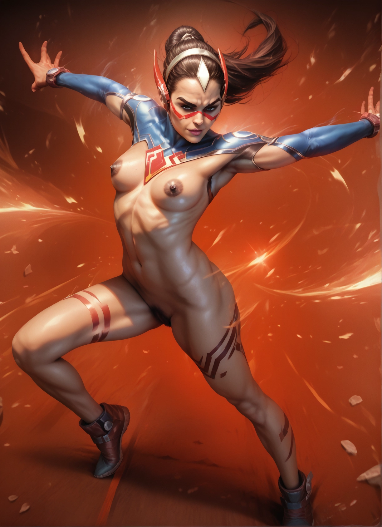 1girl, solo, breasts, nipple piercing, nipples, piercing · Yamete.gg