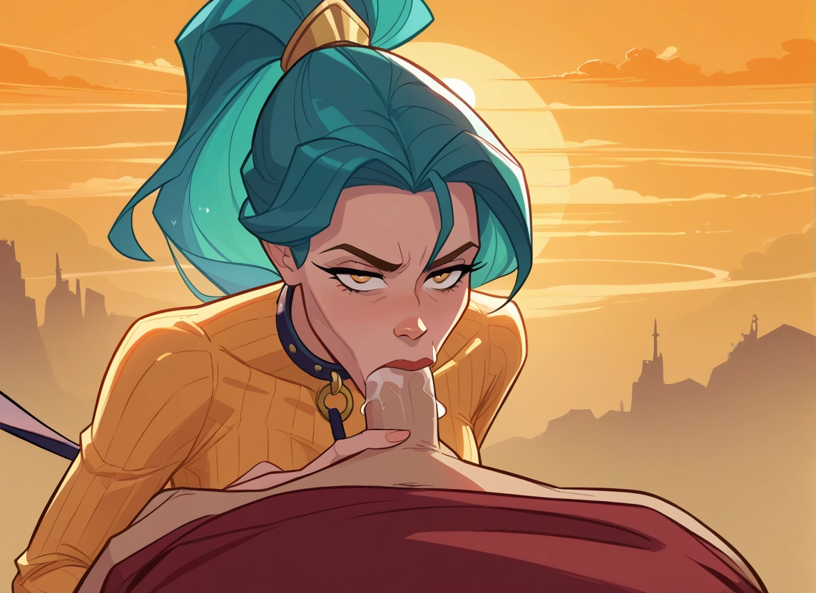 1girl, penis, oral, fellatio, hetero, 1boy · Yamete.gg