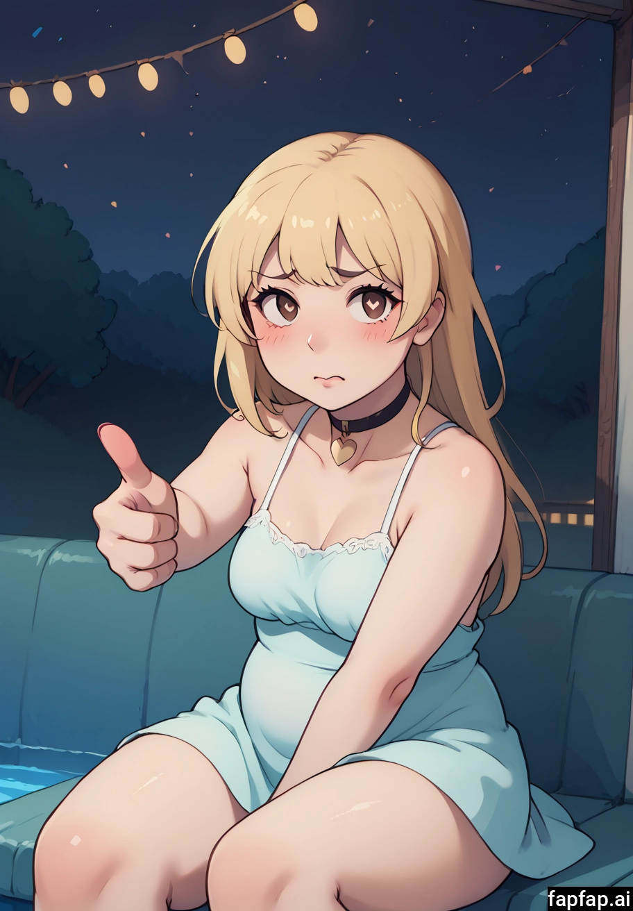 1girl, solo, breasts, blonde hair, long hair, sitting · Yamete.gg