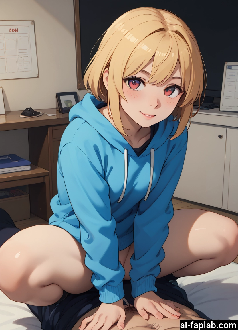 1girl, 1boy, hood, hetero, smile, looking at viewer · Yamete.gg