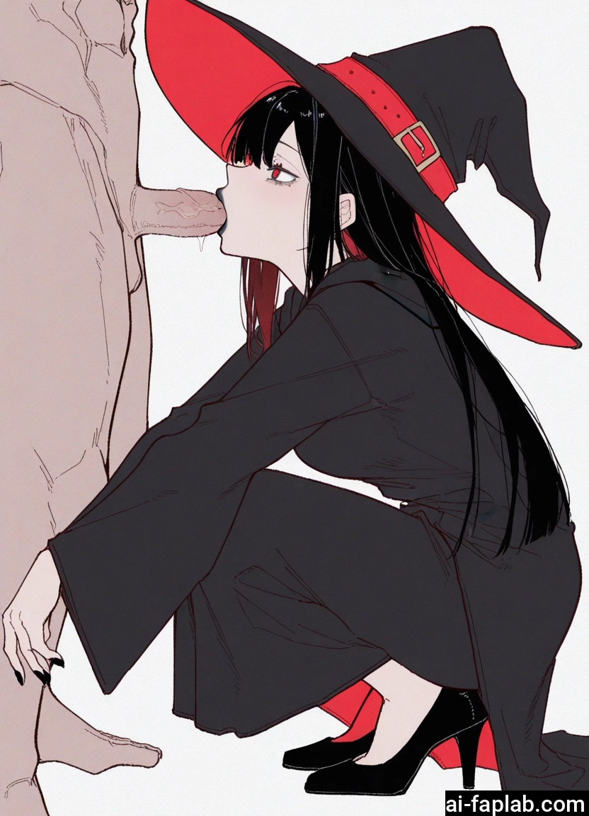 1girl, penis, hetero, hat, 1boy, oral