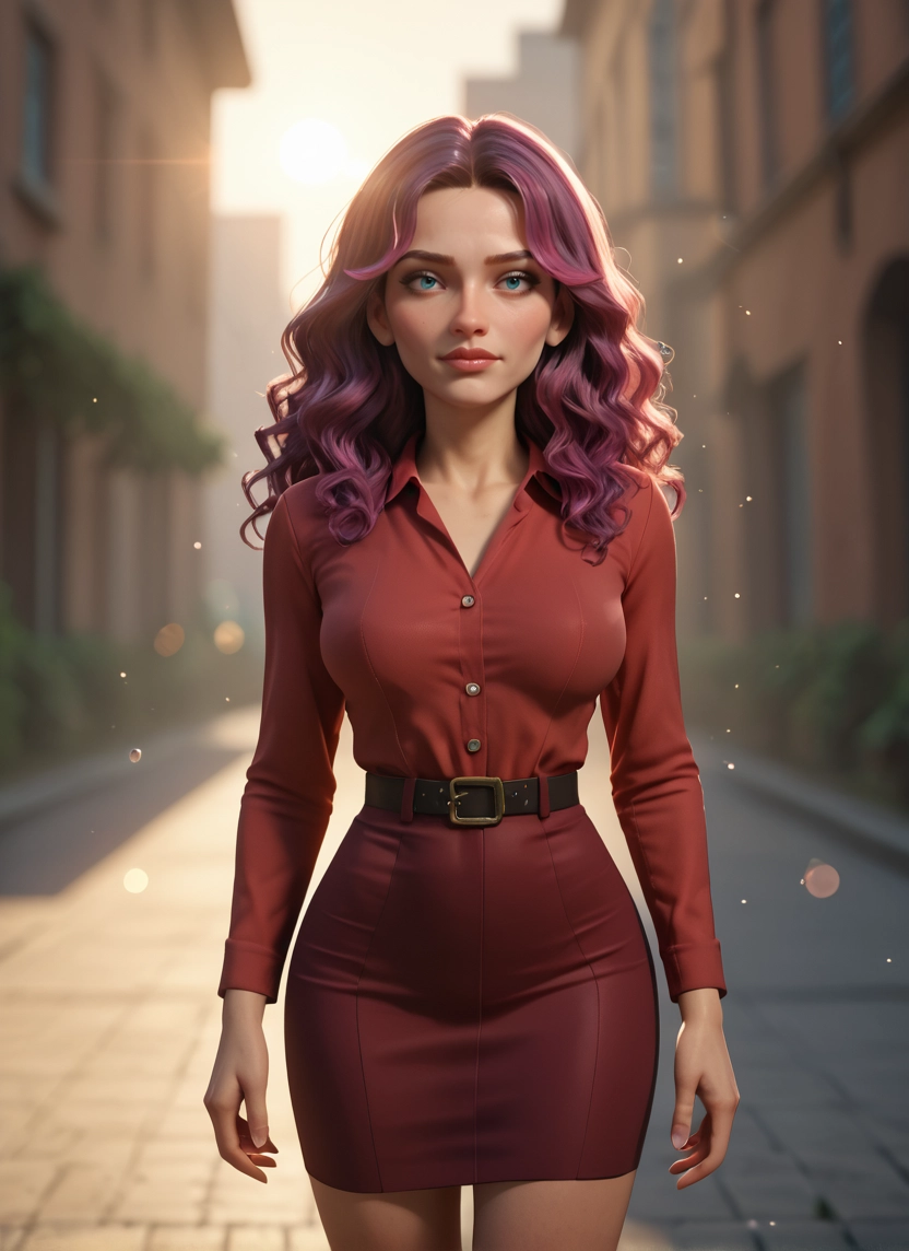 1girl, solo, blue eyes, belt, breasts, looking at viewer · Yamete.gg