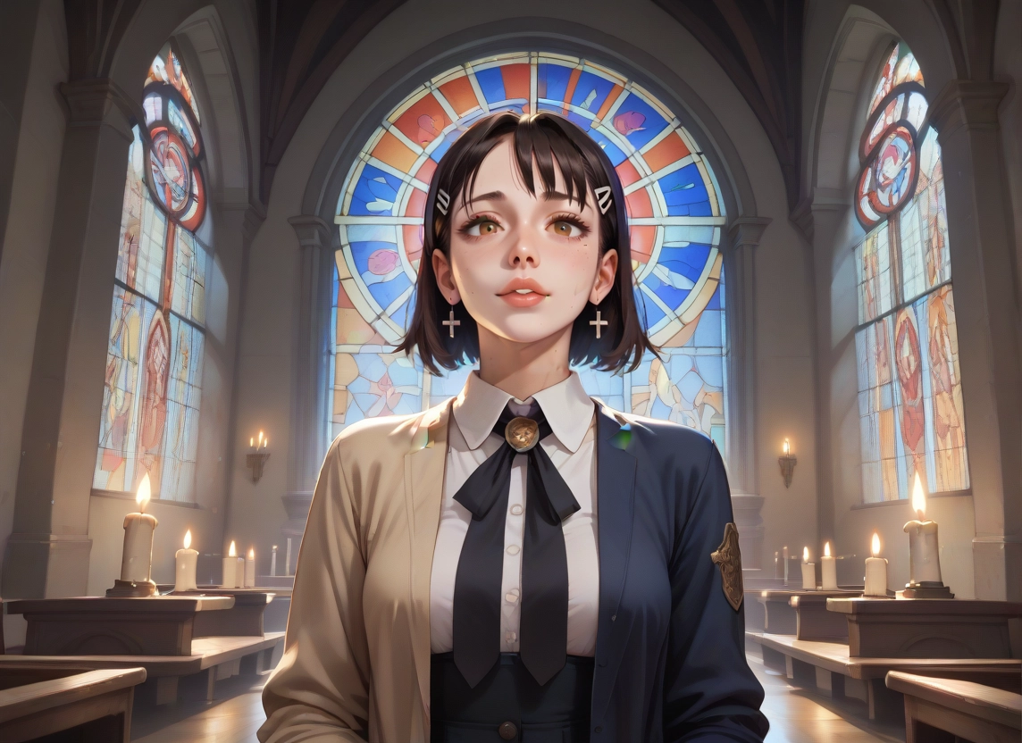 1girl, jewelry, earrings, solo, candle, hair ornament · Yamete.gg