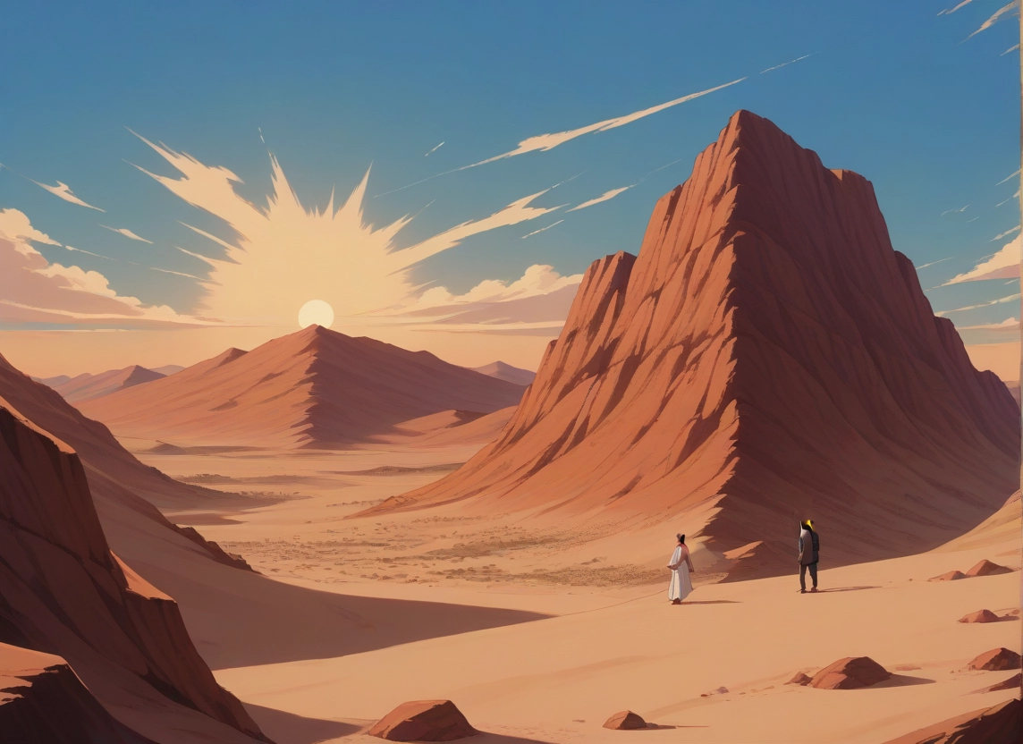 desert, sun, sky, outdoors, cloud, scenery · Yamete.gg