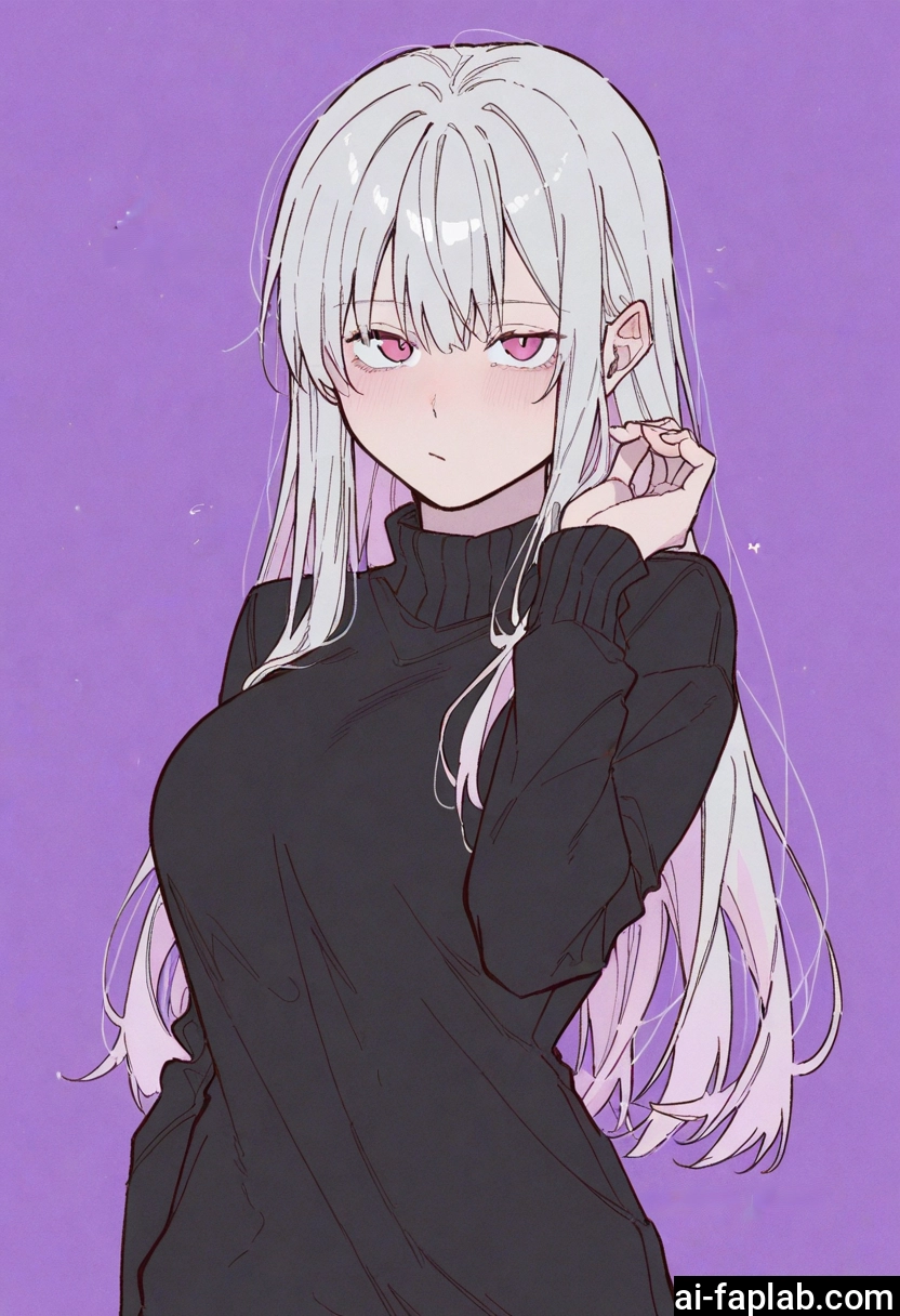 1girl, solo, long hair, sweater, breasts, looking at viewer · Yamete.gg