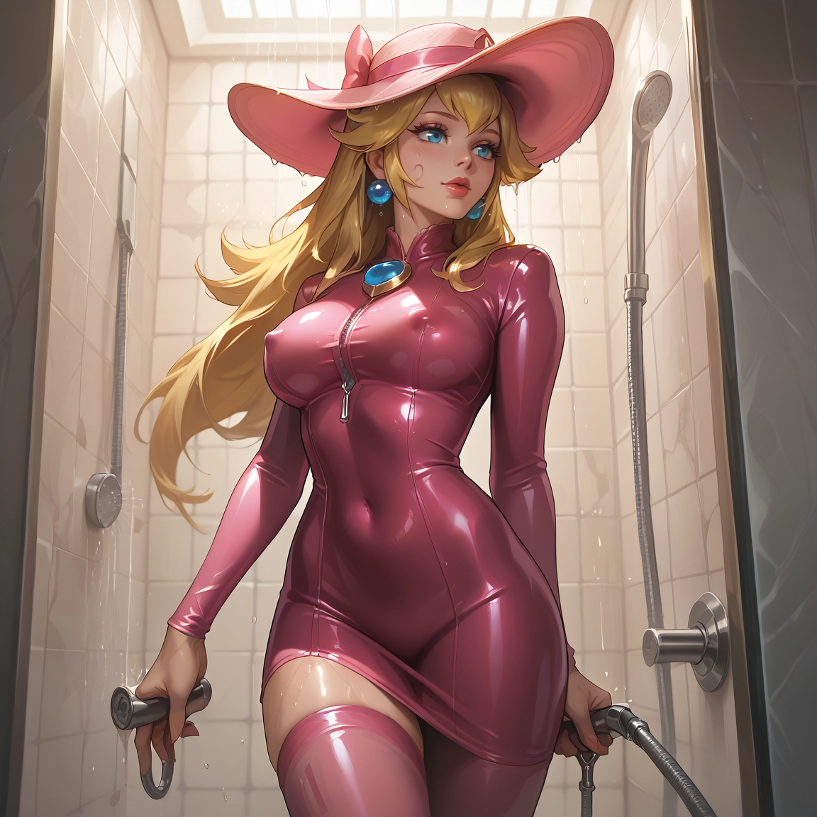 1girl, blonde hair, solo, breasts, jewelry, hat · Yamete.gg