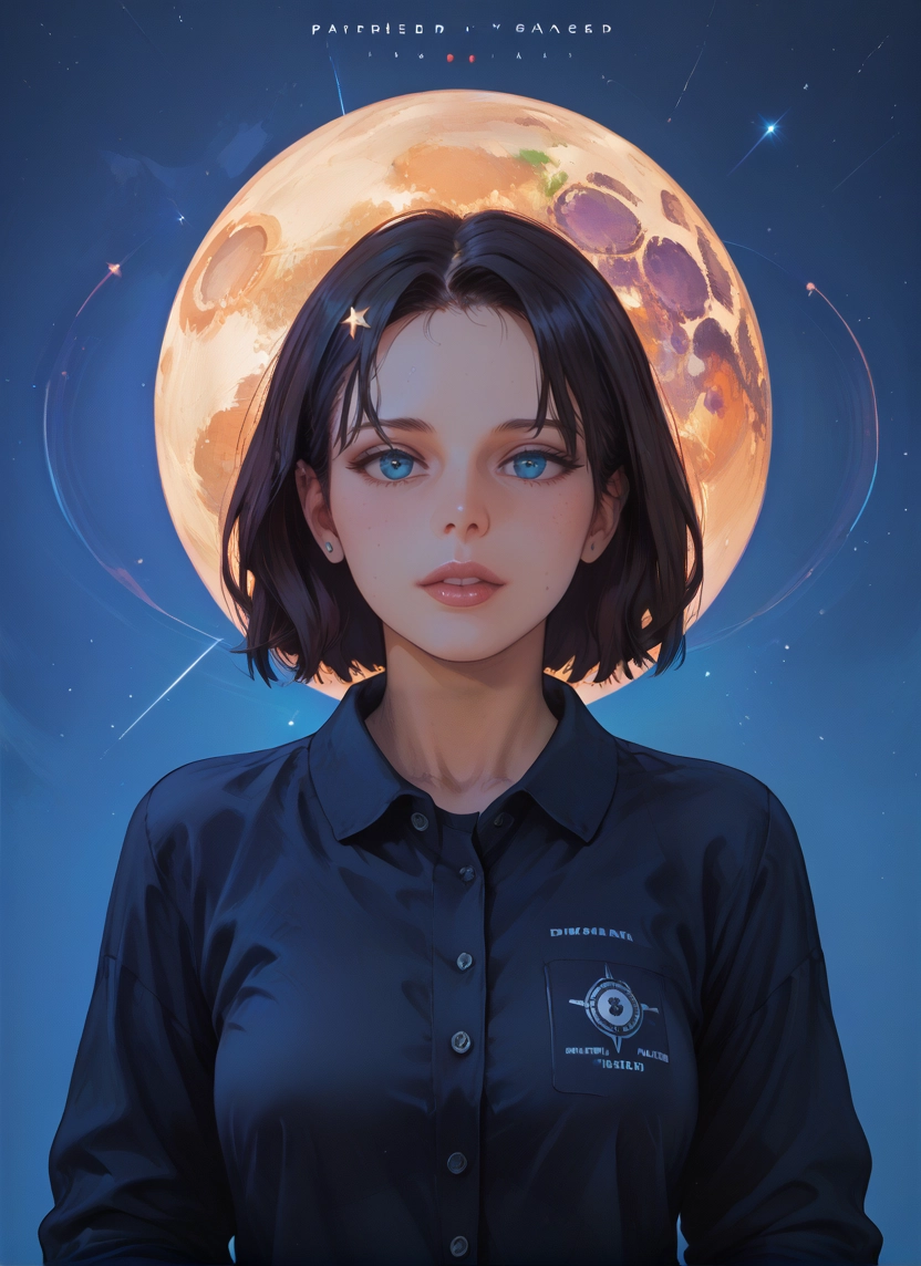 1girl, solo, blue eyes, looking at viewer, shirt, short hair · Yamete.gg