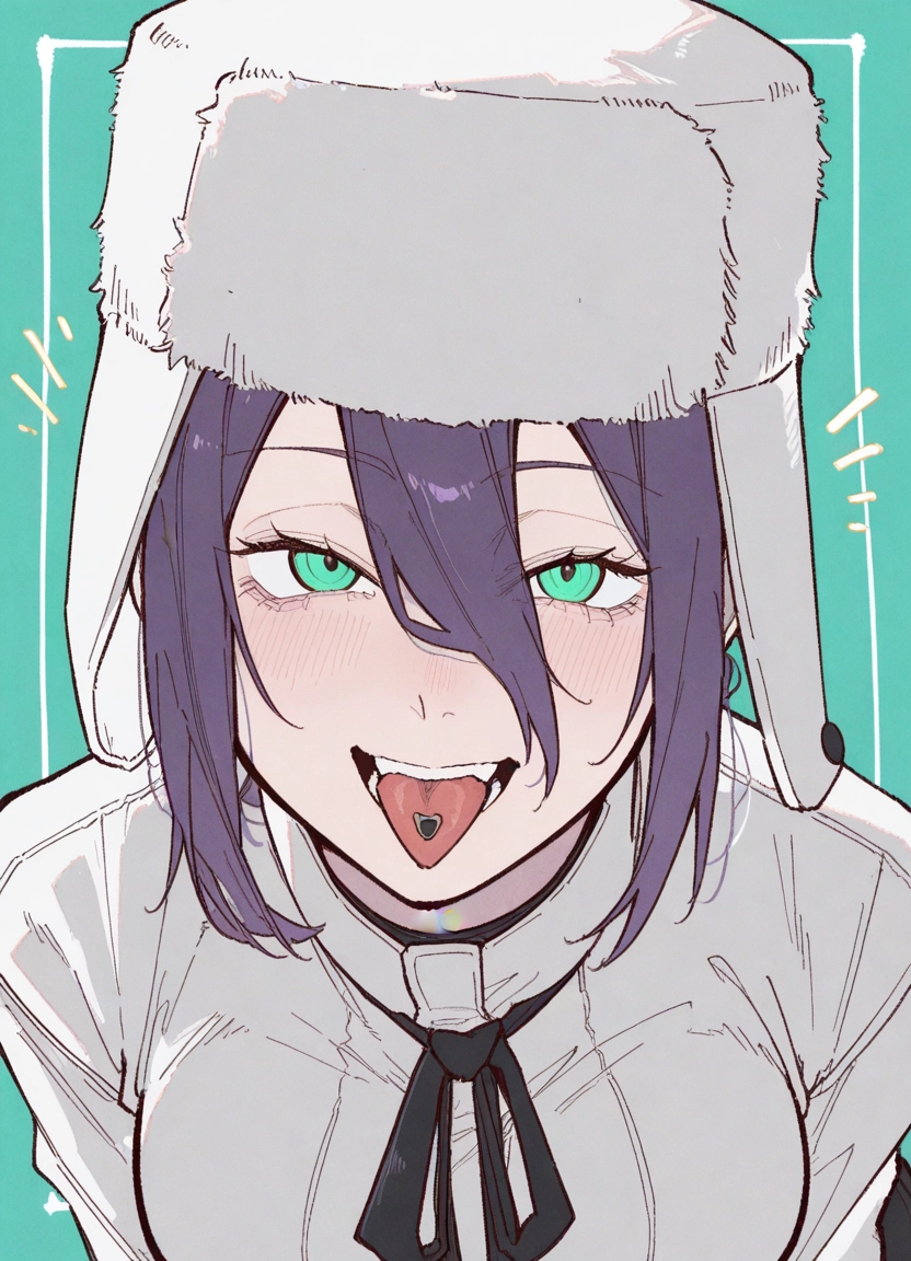 1girl, tongue, solo, tongue out, hat, looking at viewer · Yamete.gg
