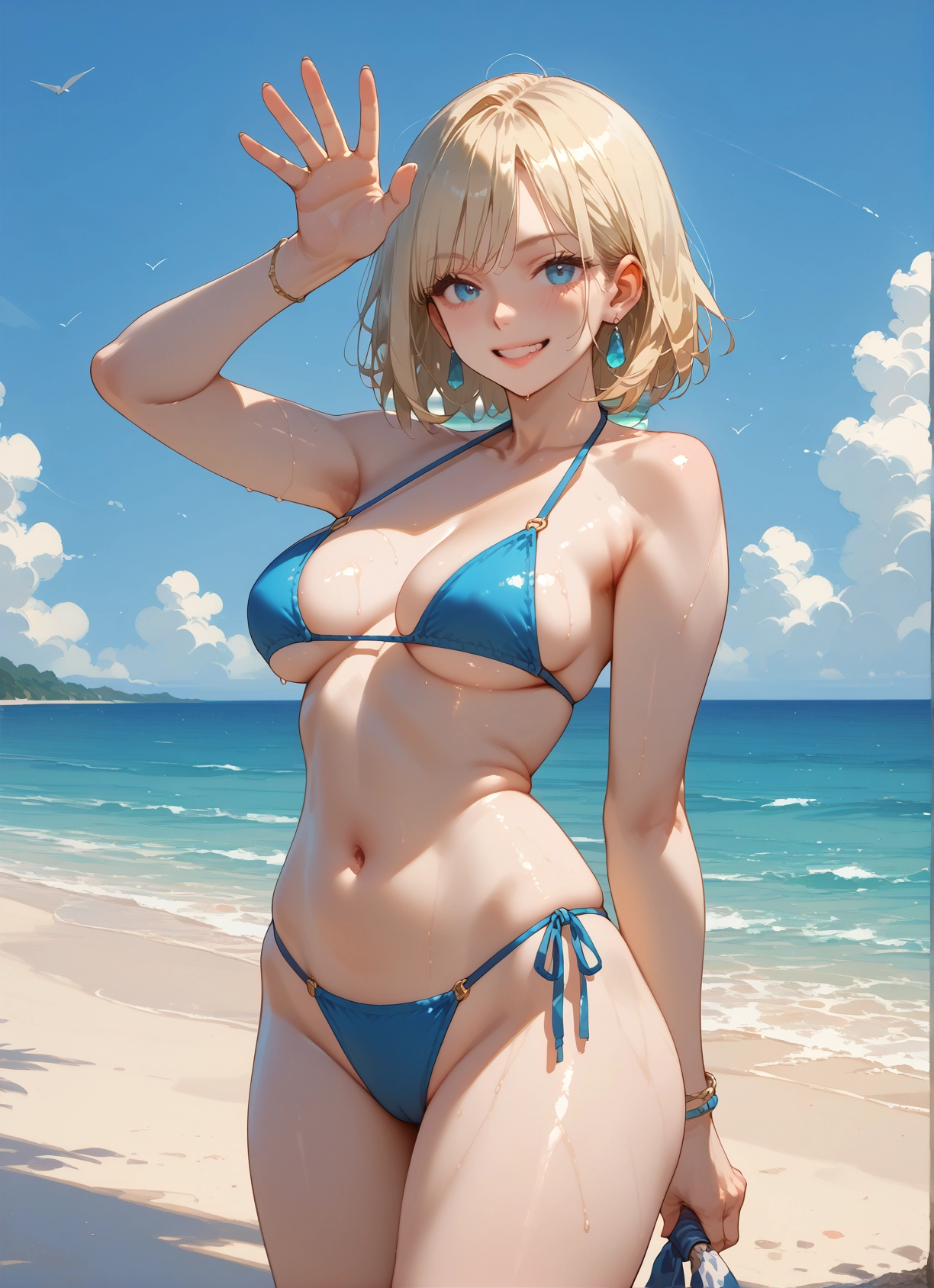 1girl, swimsuit, breasts, bikini, solo, smile · Yamete.gg