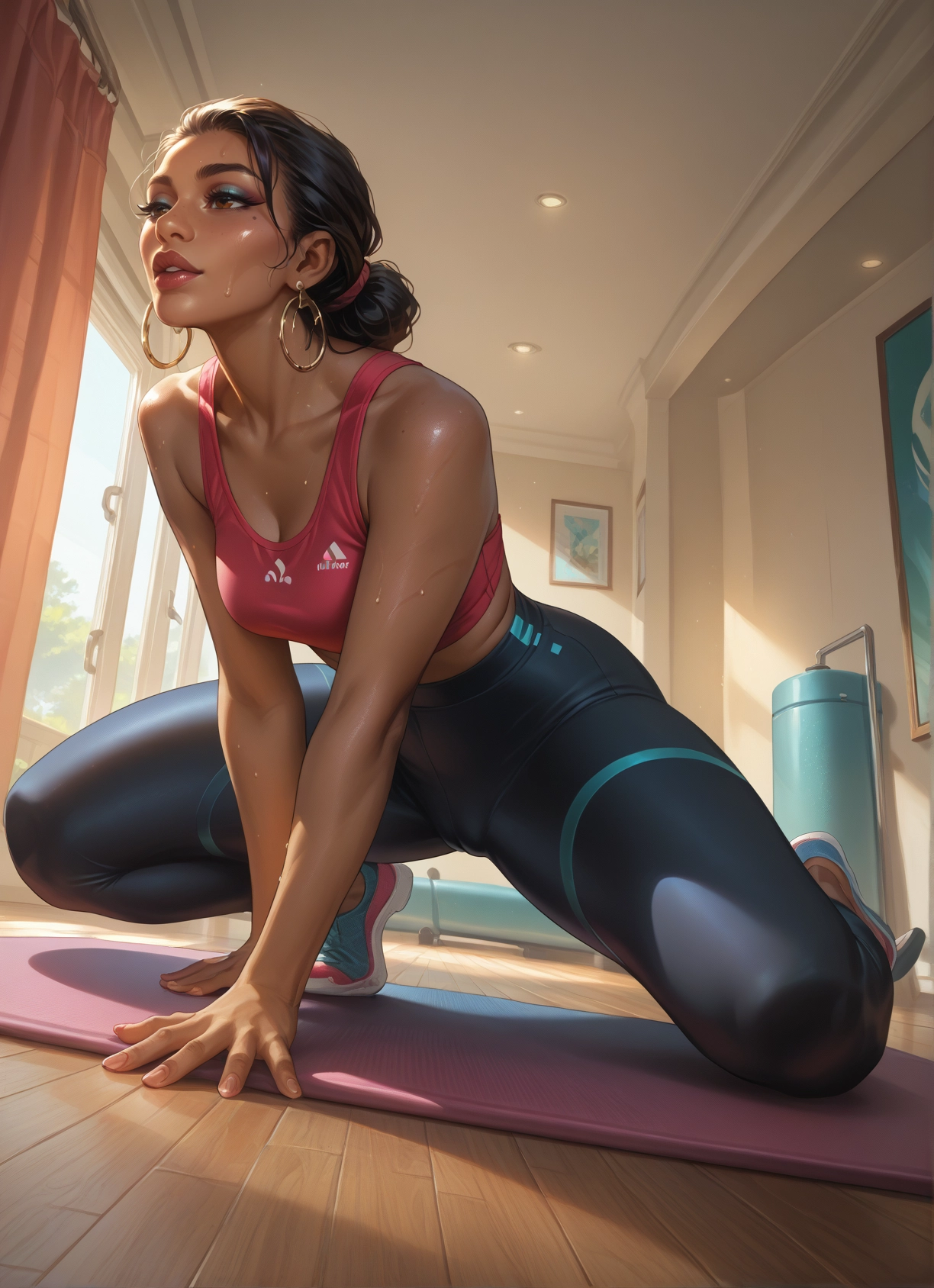 1girl, breasts, jewelry, solo, earrings, mole · Yamete.gg