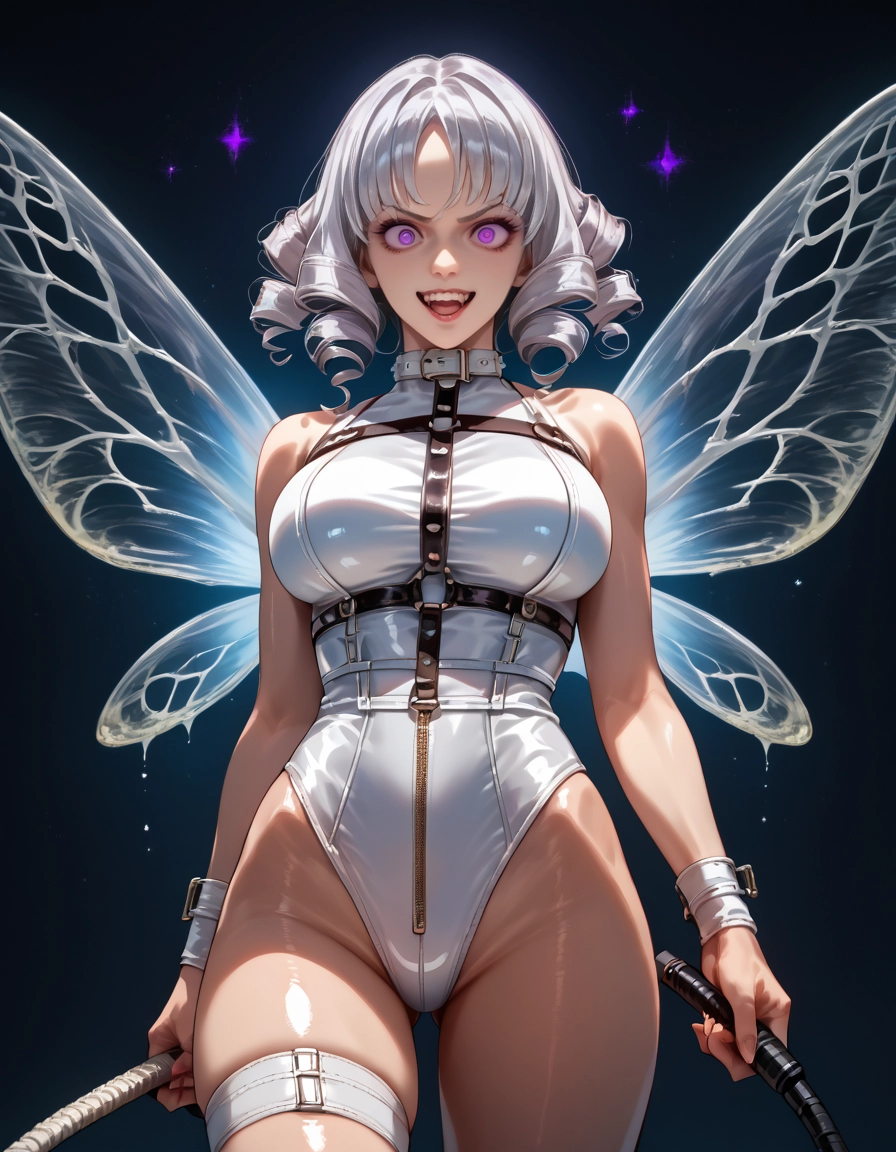 1girl, breasts, solo, wings, leotard, holding · Yamete.gg