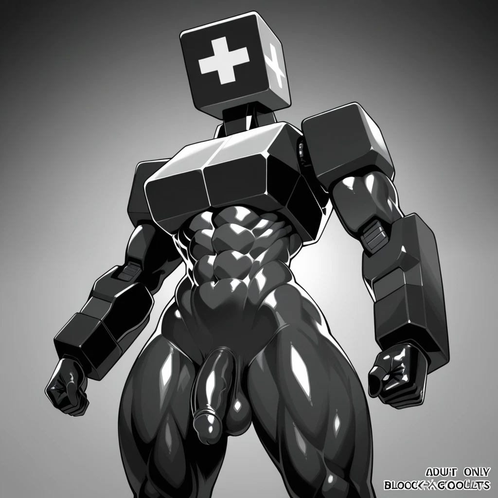 bara, solo, muscular, 1boy, penis, abs · Yamete.gg