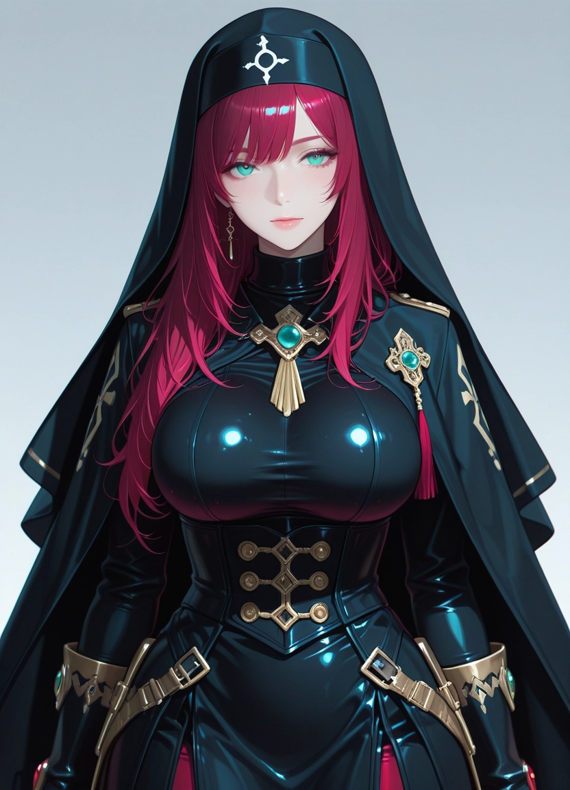 1girl, solo, breasts, large breasts, long hair, red hair · Yamete.gg