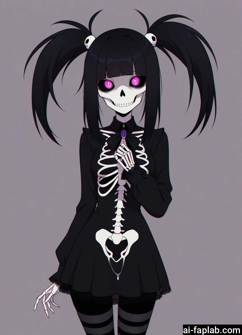 1girl, twintails, solo, dress, striped legwear, striped