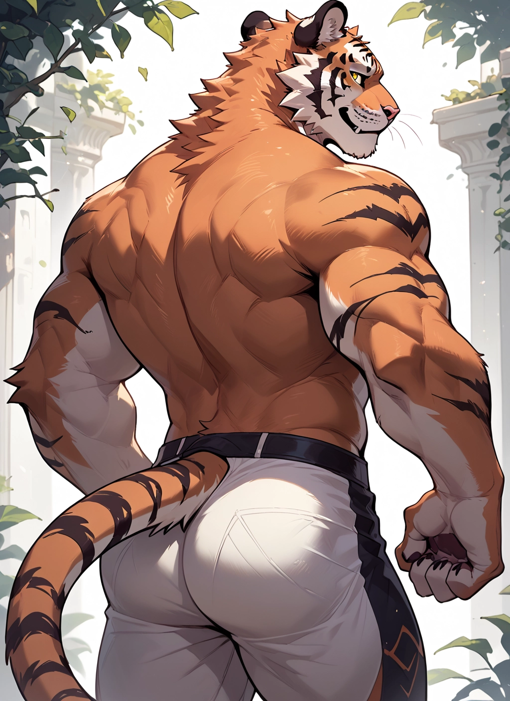 bara, furry, solo, male focus, 1boy, animal ears · Yamete.gg