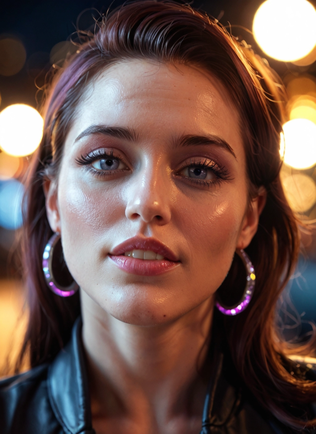 1girl, solo, jewelry, earrings, mole, realistic · Yamete.gg