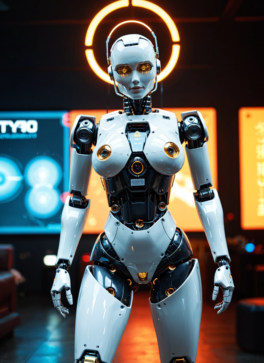 1girl, solo, breasts, robot joints, humanoid robot, science fiction · Yamete.gg