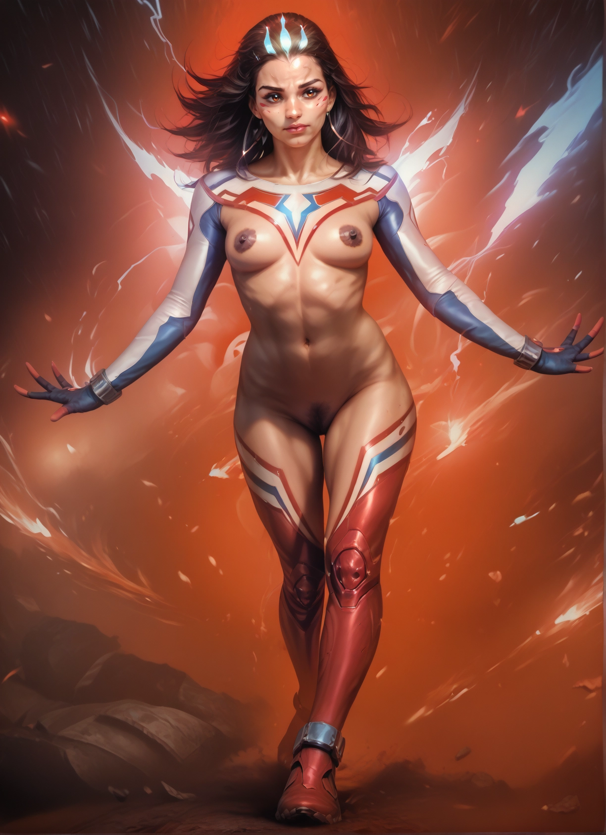1girl, breasts, pubic hair, nipples, female pubic hair, solo · Yamete.gg