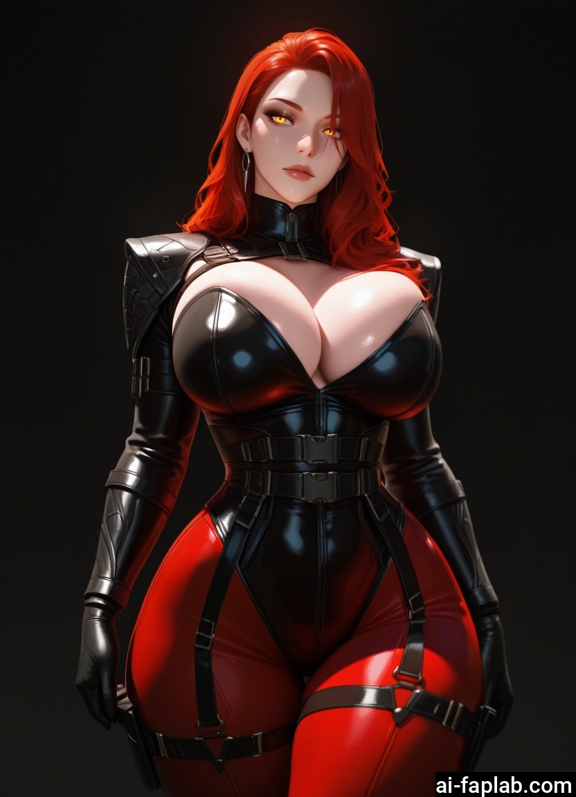 1girl, breasts, jewelry, earrings, red hair, solo · Yamete.gg
