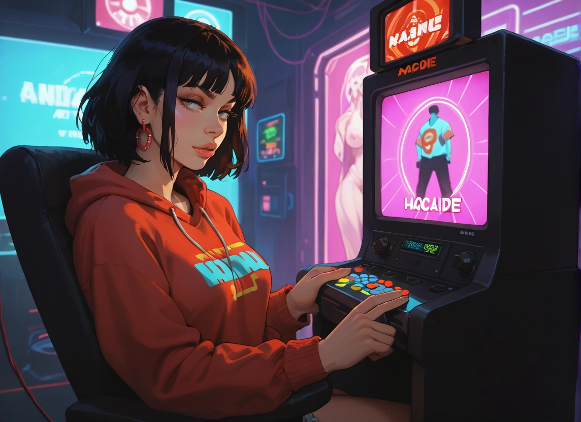1girl, hood, hoodie, jewelry, earrings, solo · Yamete.gg