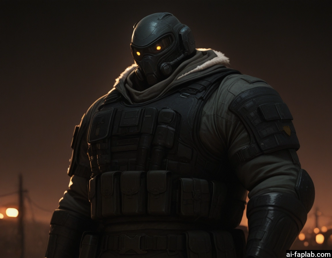 solo, 1boy, mask, male focus, helmet, gas mask · Yamete.gg