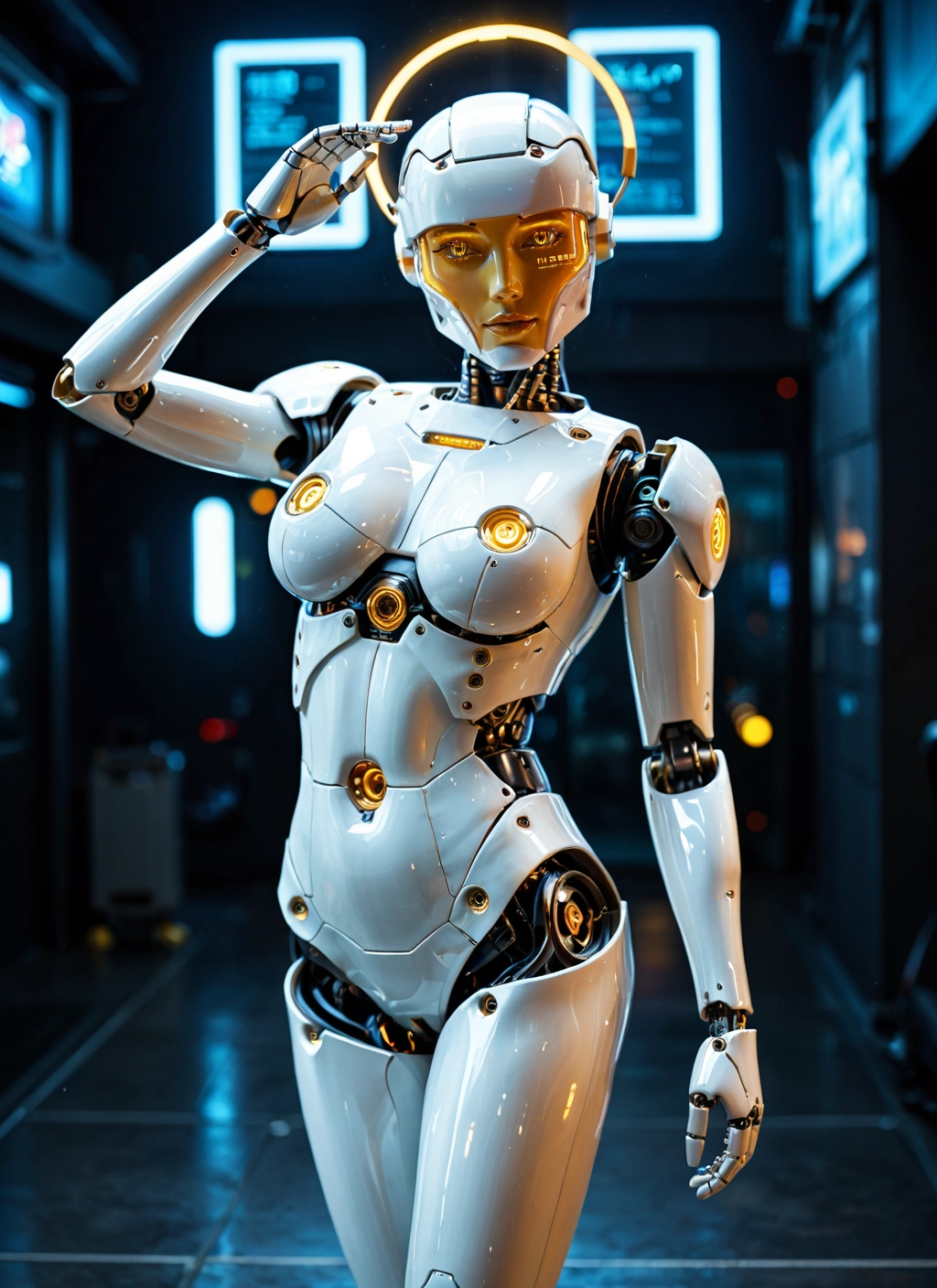 1girl, solo, robot joints, breasts, science fiction, looking at viewer · Yamete.gg