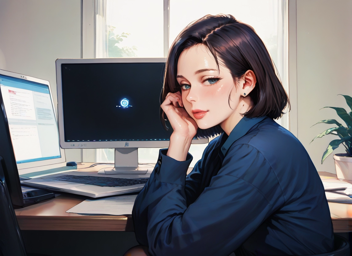 1girl, solo, looking at viewer, short hair, plant, jewelry · Yamete.gg