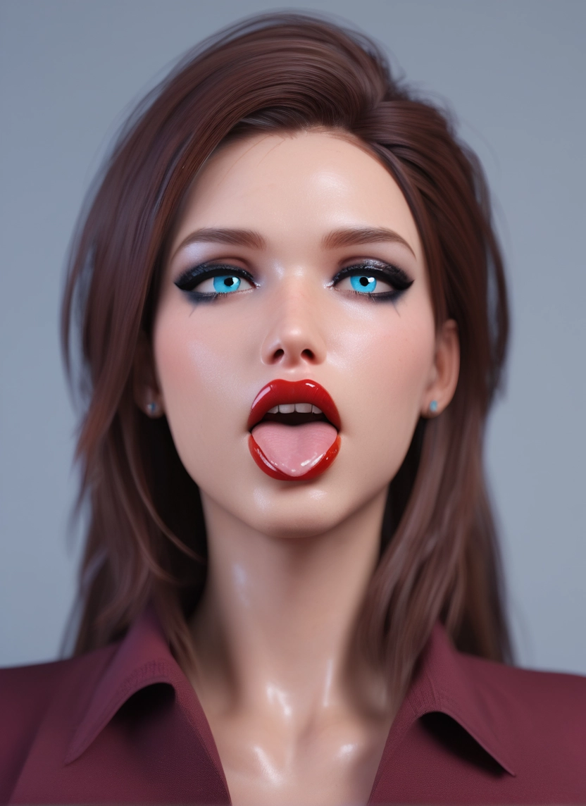 1girl, solo, open mouth, jewelry, blue eyes, earrings · Yamete.gg