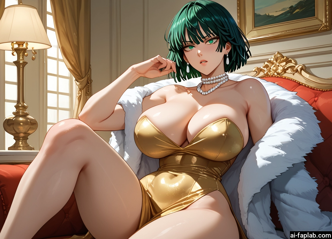 breasts, 1girl, jewelry, dress, earrings, necklace · Yamete.gg