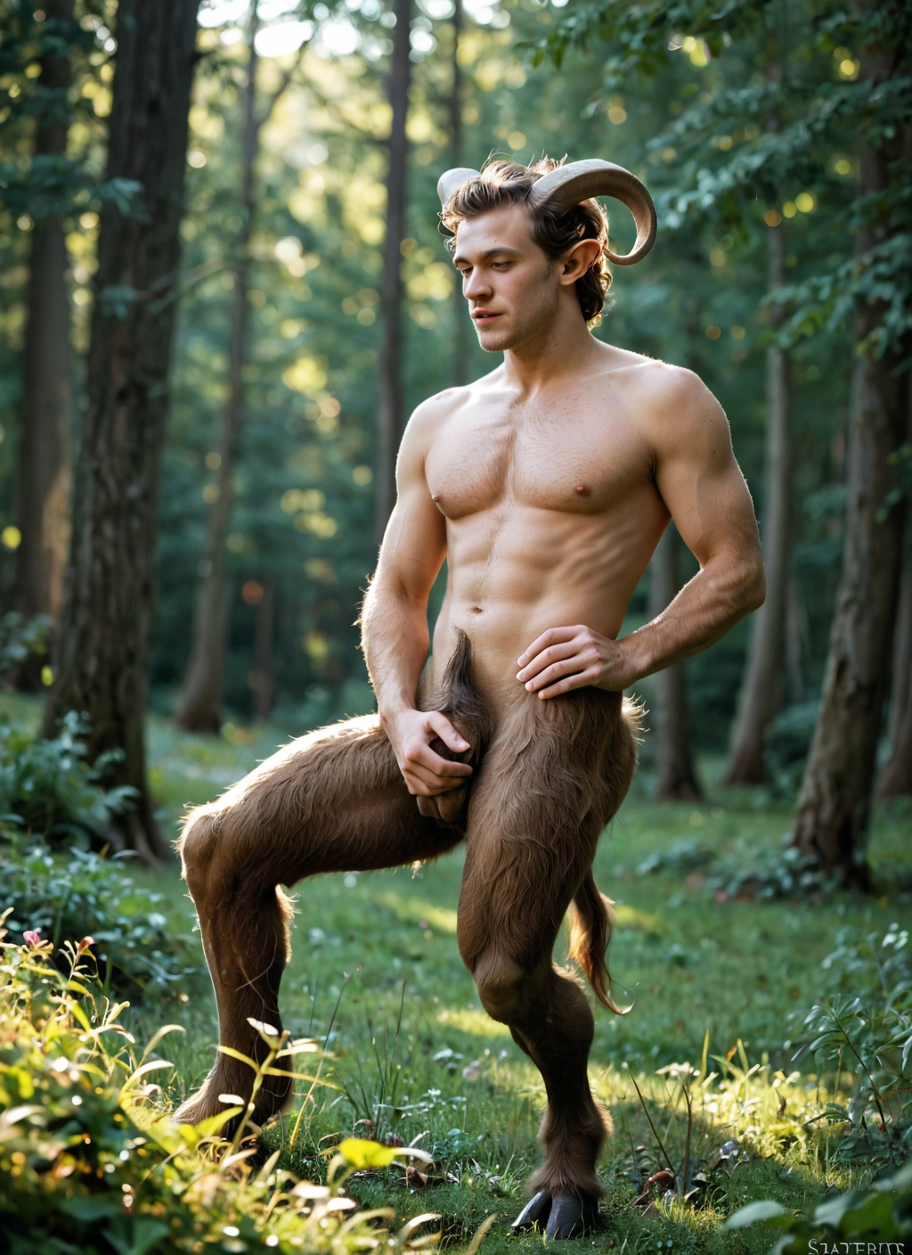 bara, furry, 1boy, male focus, solo, horns · Yamete.gg