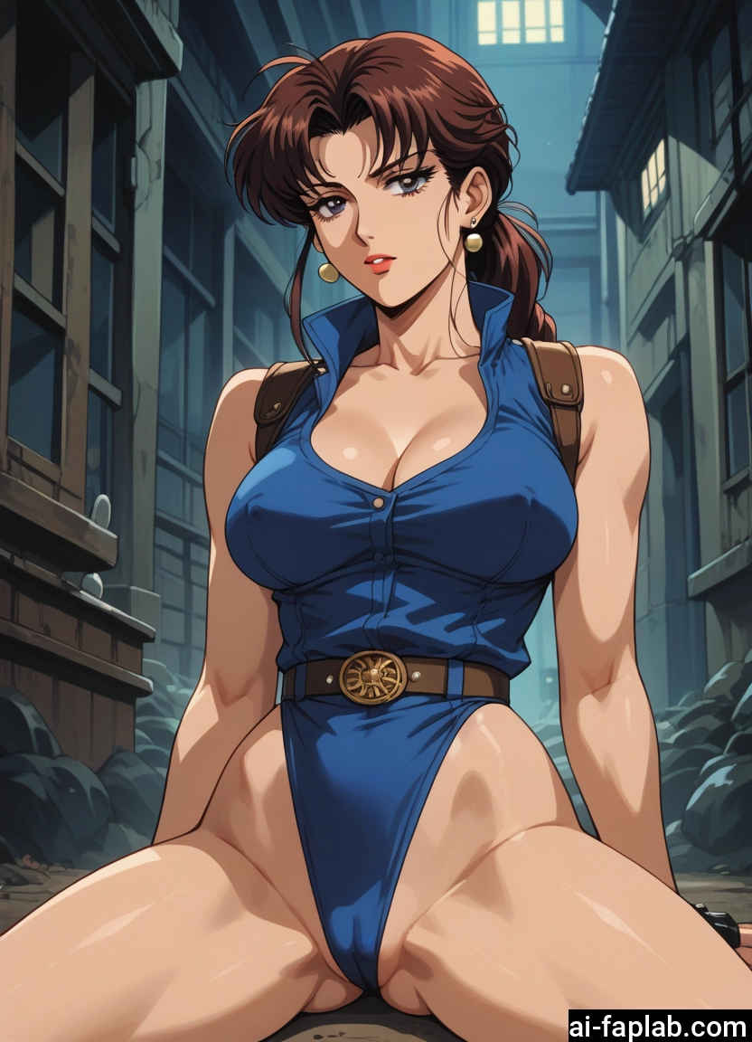 1girl, breasts, jewelry, earrings, brown hair, leotard · Yamete.gg