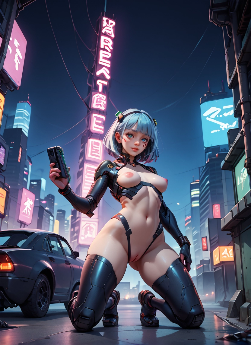 1girl, breasts, nipples, pussy, solo, ground vehicle · Yamete.gg