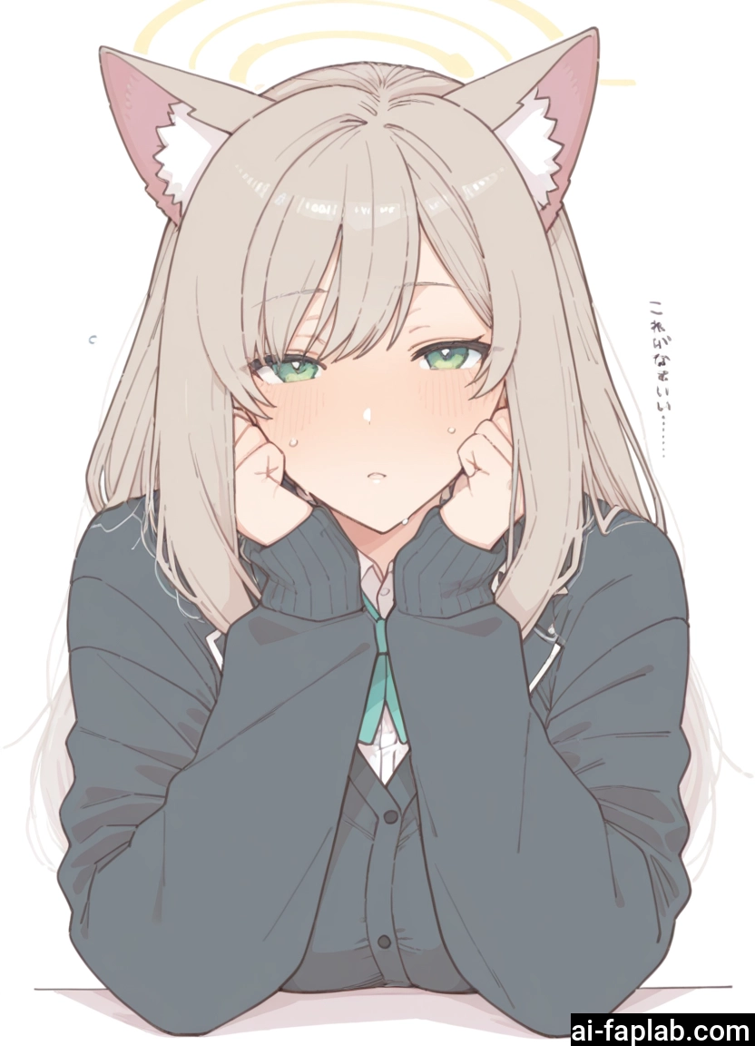 1girl, animal ears, solo, green eyes, halo, cat ears