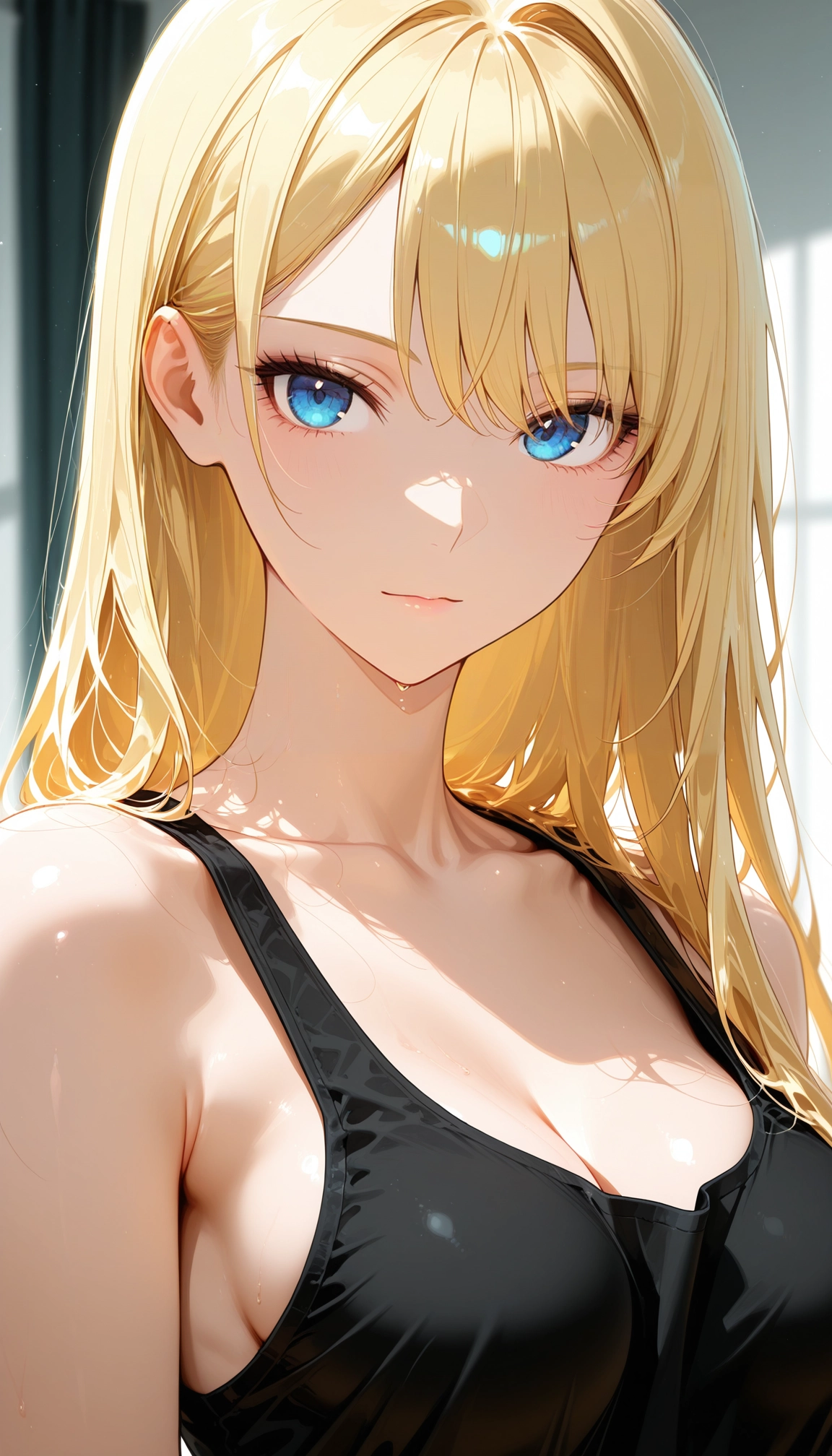 1girl, breasts, solo, blonde hair, blue eyes, looking at viewer · Yamete.gg